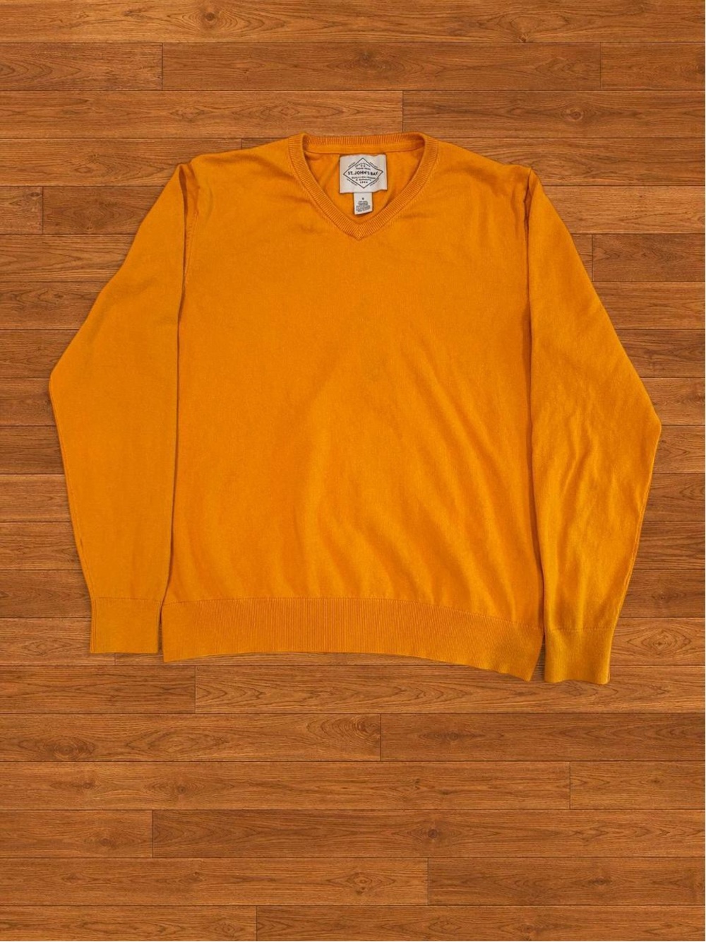 St. John's Bay Men's V-Neck Sweater in Mustard